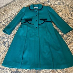 Vintage Girls Wool Peacoat, Size 10, Tailored by Rothschild